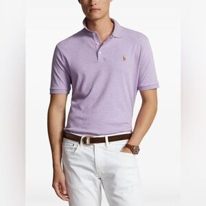 Polo Ralph Lauren Men’s Soft Cotton Polo Shirt Purple XL Custom Slim Fit Spring